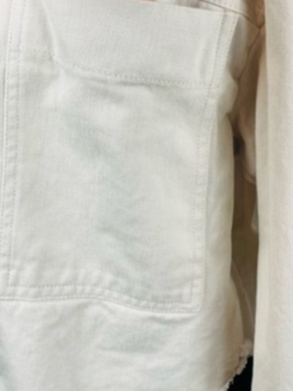 Zara Cream Button-Front Fringe Jacket - Picture 6 of 14